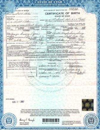 birth certificate